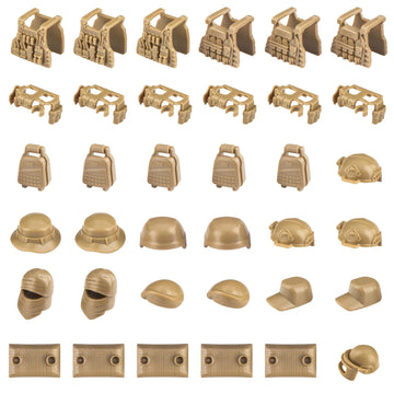 MaozyHomie 63 Pcs Military Set Accessories U.K Special Forces Toys Military Equipment Battle Blocks Bricks Compatible with Major Brand 3 Years Old and up