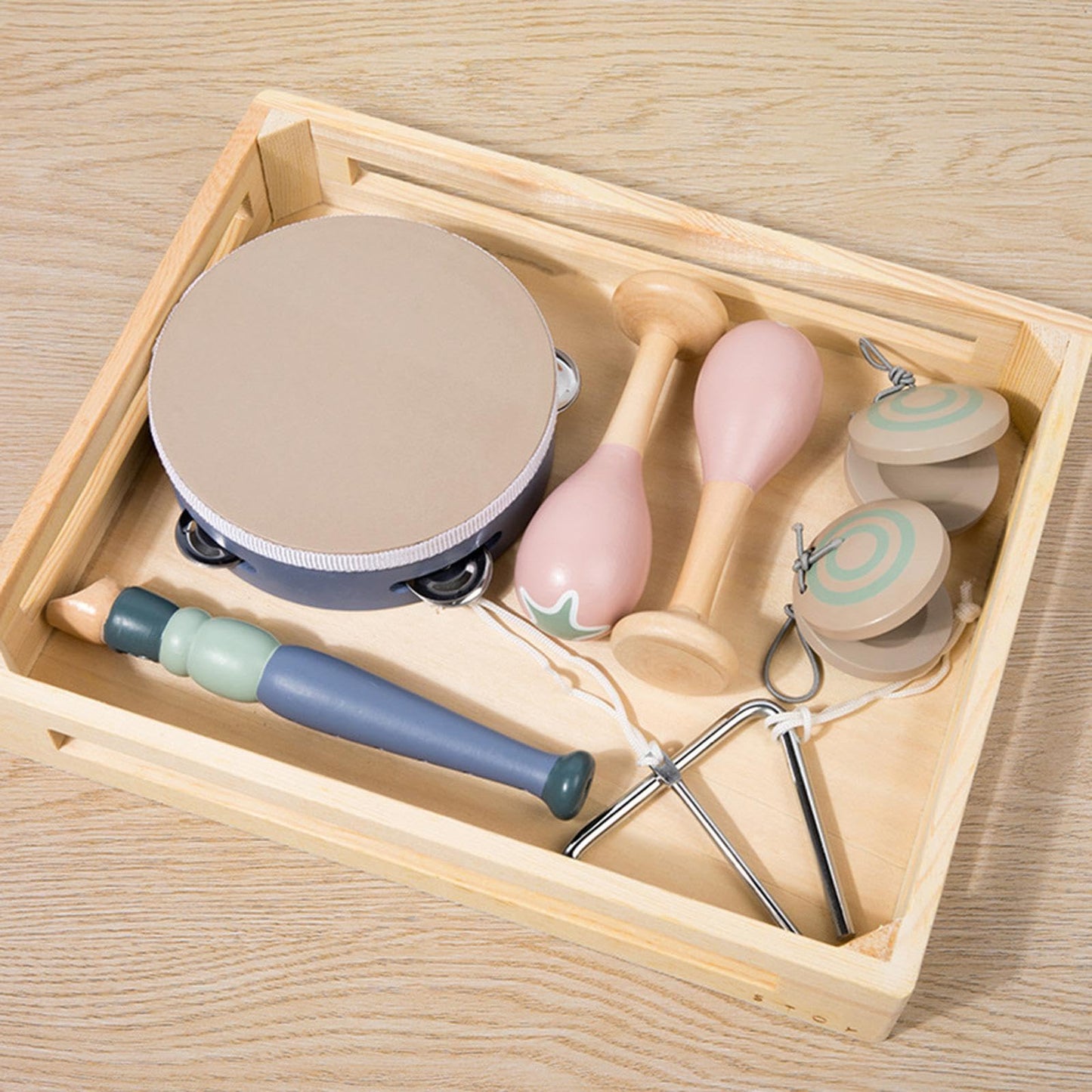 Fashion My Day Wooden Percussion Instruments Toy Montessori Toys For Ages 1 2 3 4 Preschool