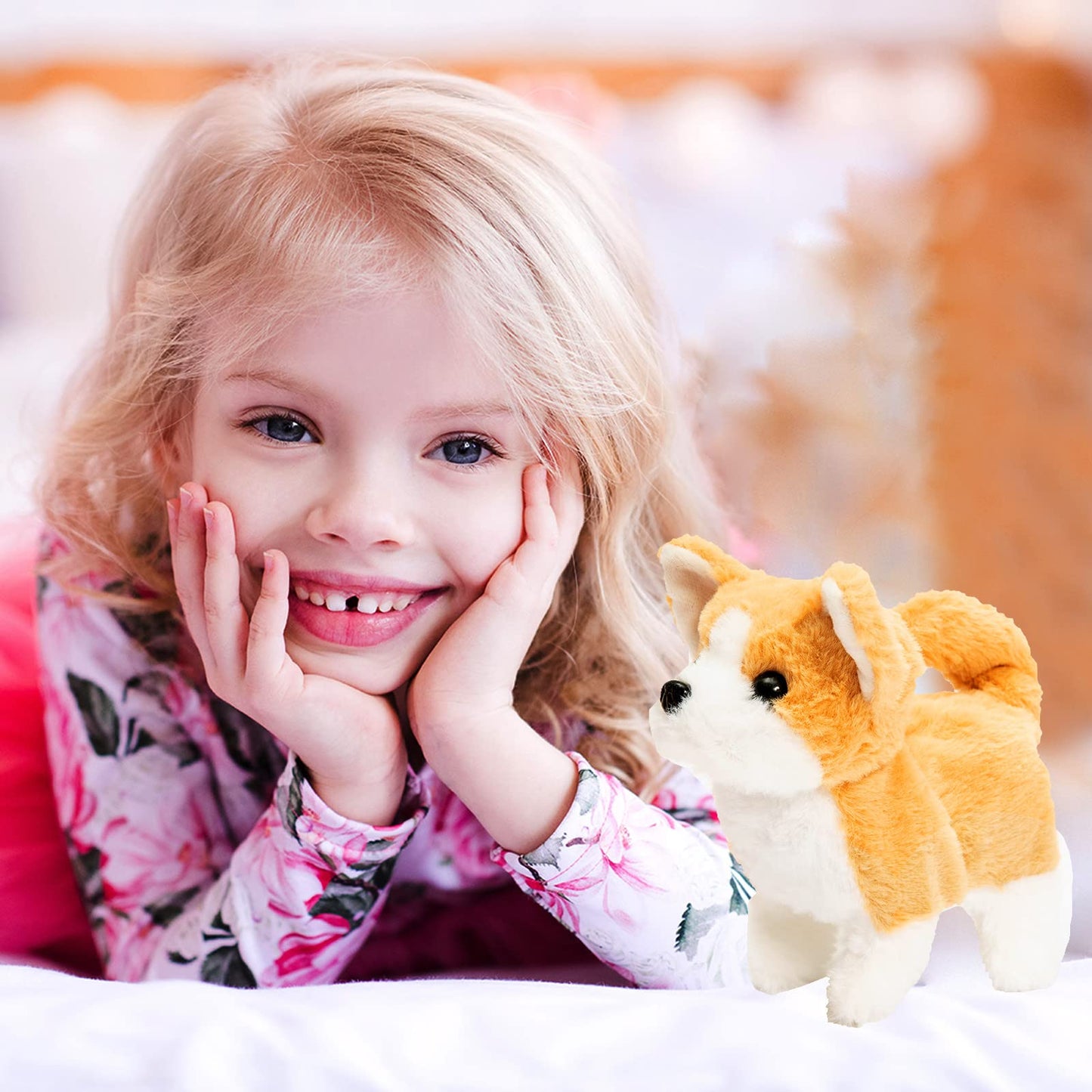 Sangkn Toy Dog, Toy Dogs That Walk And Bark, Battery Realistic Puppy For Kids Realistic Barking Dog Toy Walking Electronic Pets