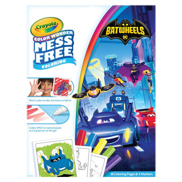 Crayola Batwheels Color Wonder Activity Set - Mess Free Coloring for Toddlers, Multicolor, Model 752851, Perfect Batman Gifts for Kids