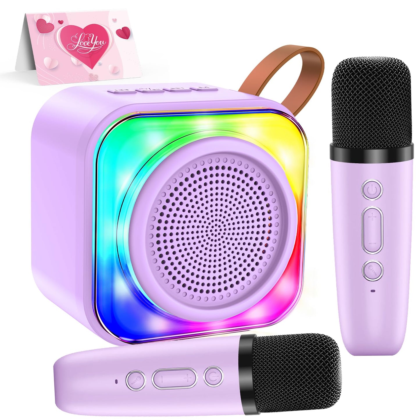 Micqutr Karaoke Machine With 2 Microphones For Kids, Toys Birthday Gifts For Ages 3-12 Years Old Girls Boys, Mini Karaoke Microp