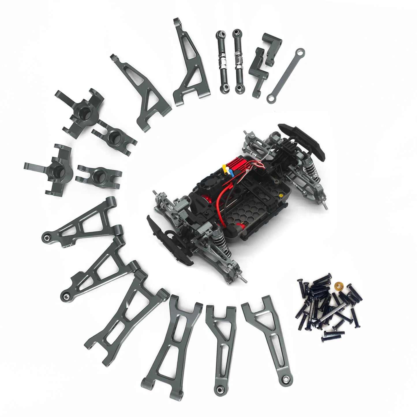 RWLZLB for Hyper Go 1/16 RC Car Parts, MJX Metal Upgrades, Metal H16BM Upgrades RC Accessories, for Hyper Go Replacement Parts,