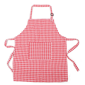 Kids Chef Hat Apron Set, Cute Children Baby Baking Gingham Aprons with Adjustable Neck Strap and Pockets for Boys and girls Cook
