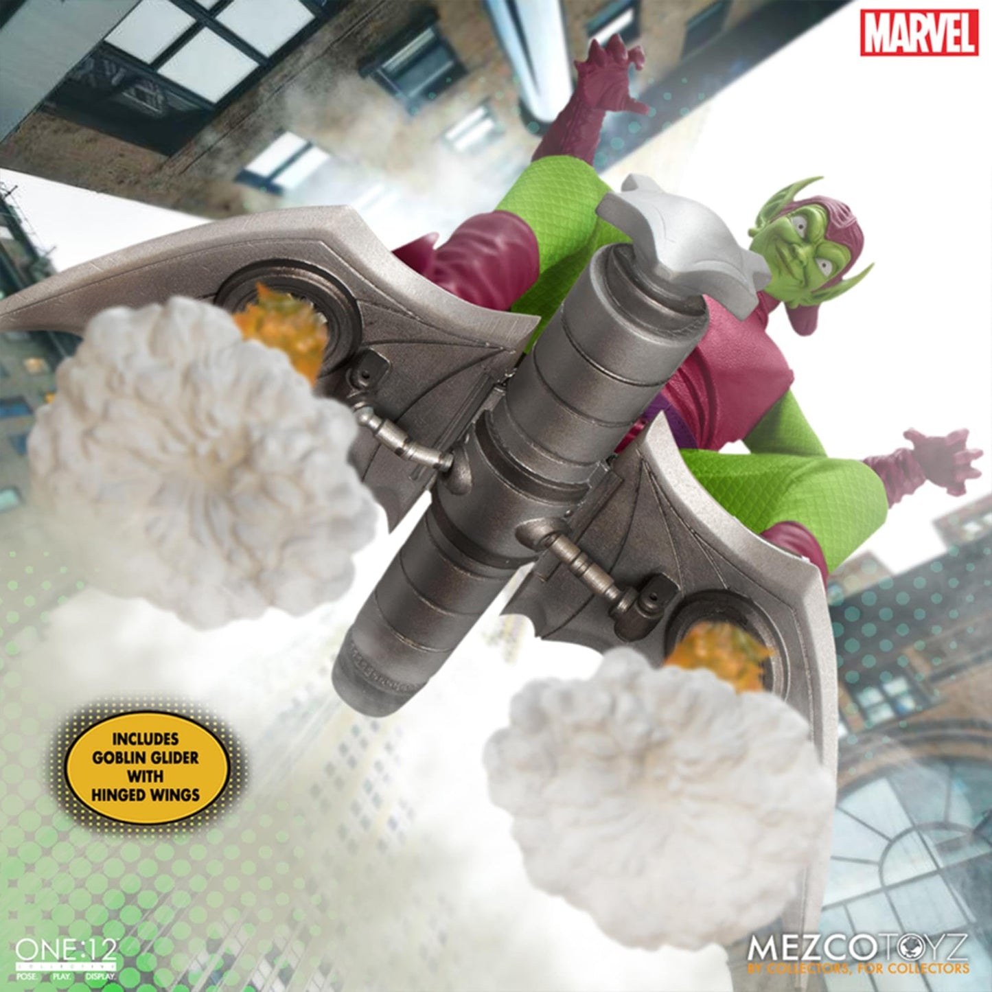 Mezco Toys Marvel Figurine 1/12 Green Goblin - Deluxe Edition 17 Cm