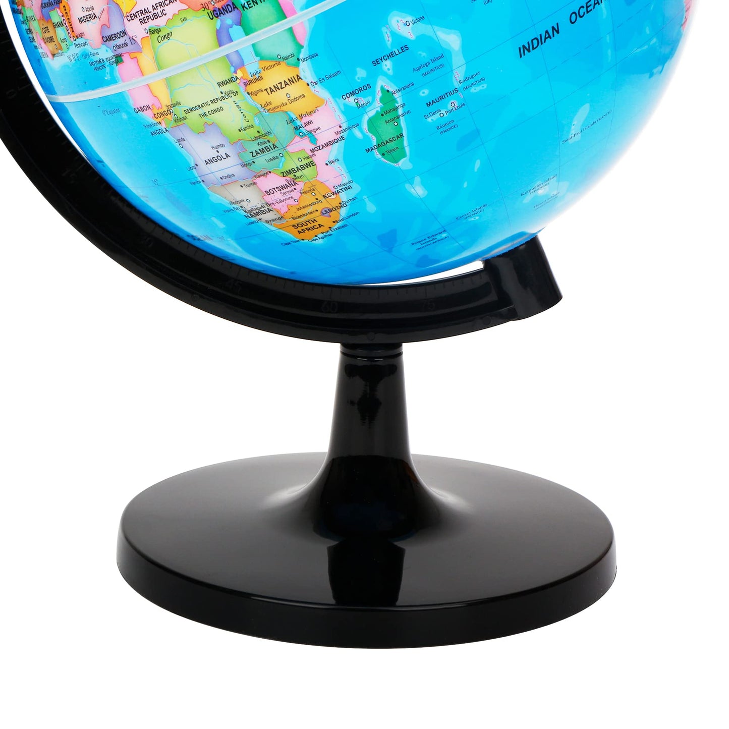 Exerz 8' World Globe - Political Map Educational Globe - Self Assembled School Globe - Spinning Globe