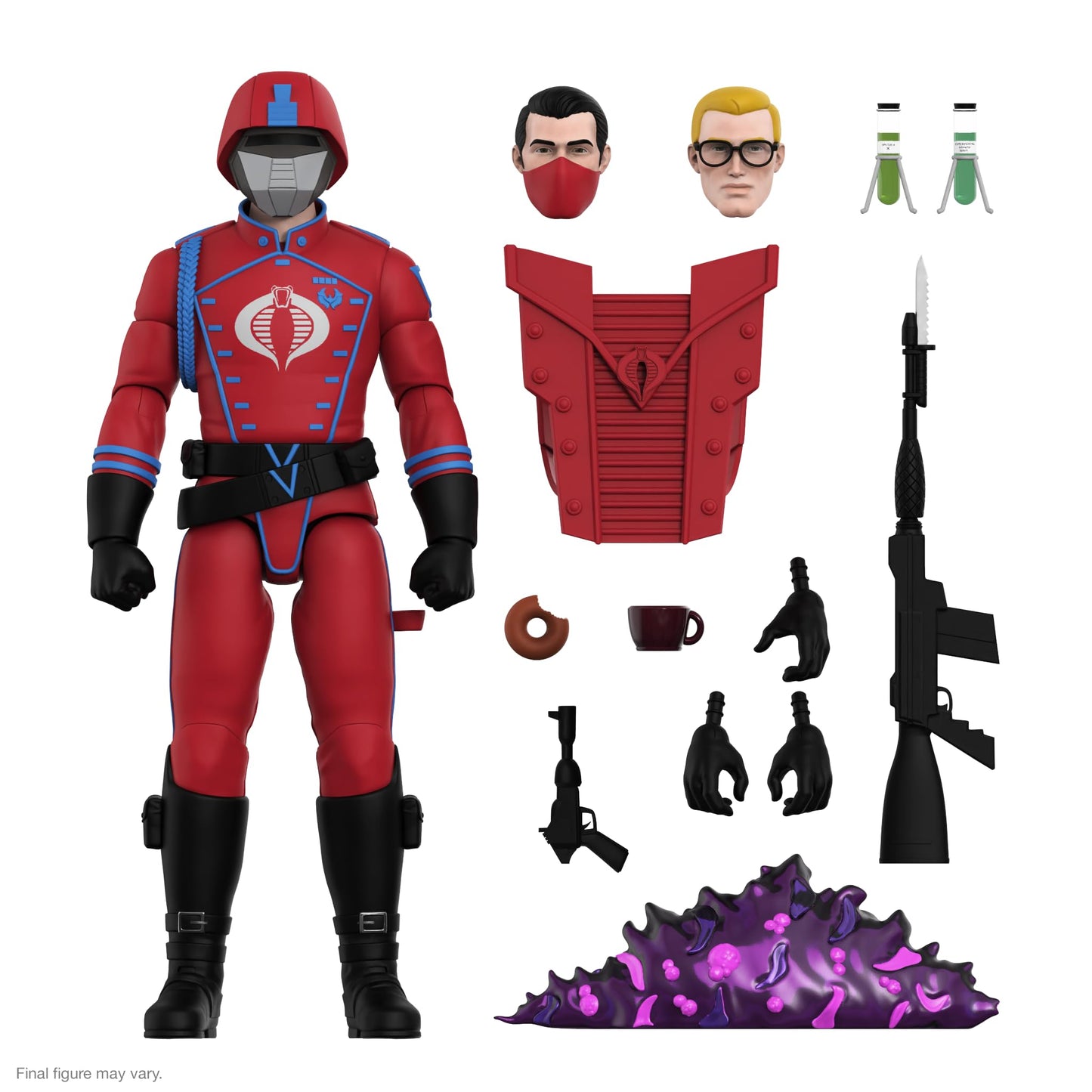 Super7 Ultimates! G.I. Joe Cobra Crimson Guard - 7'' G.I. Joe Action Figure With Accessories Classic Cartoon Collectibles And Re