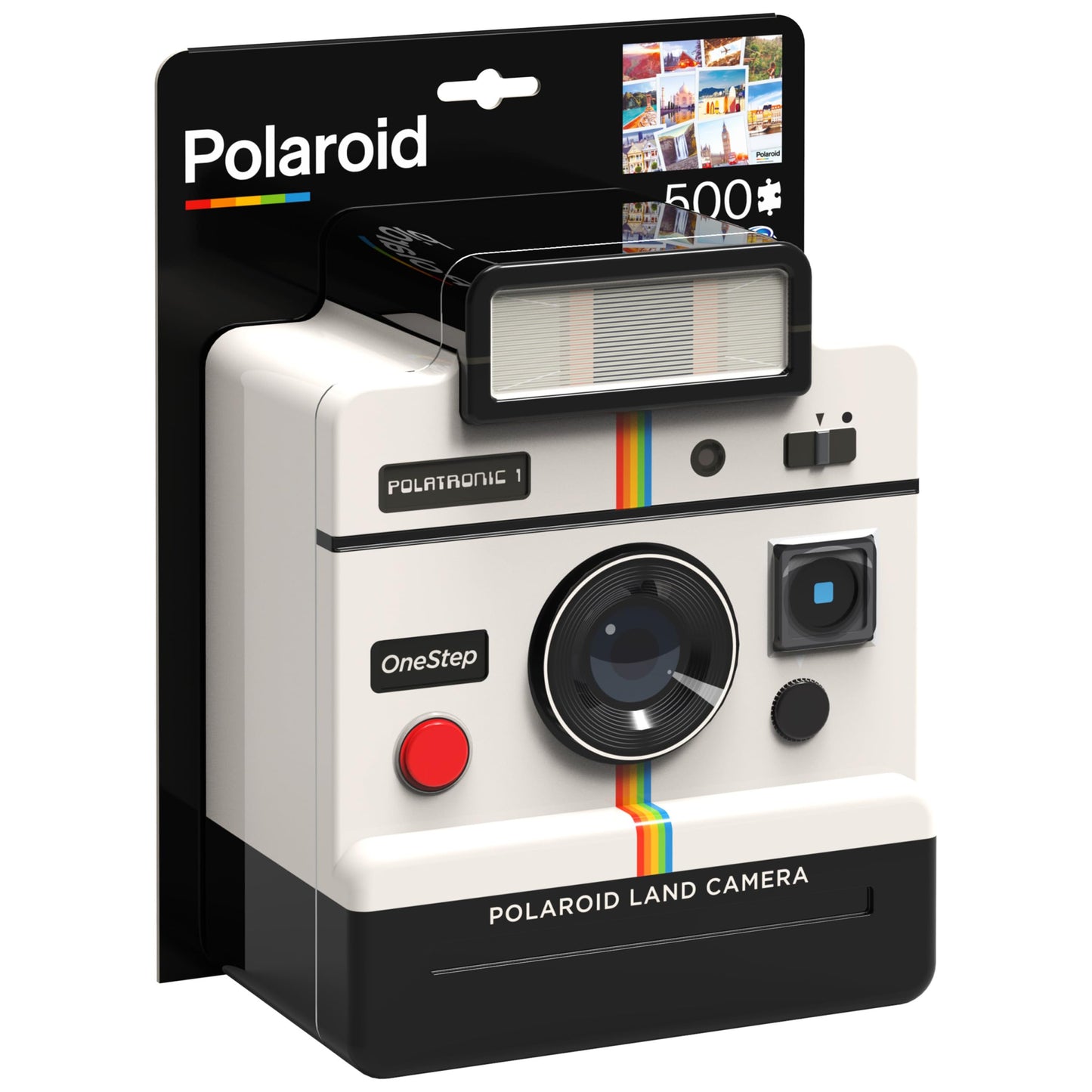 Polaroid, 500-Piece World Traveler Jigsaw Puzzle In 3D Tin Container Cool Vintage Retro 70S Film Camera, For Kids, Teens, And Ad
