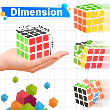 Goldge 40 Mini Cube Puzzles, 1.18In 3X3, Fun Party Favors For Kids - School Rewards & Classroom Prizes, Perfect For Birthdays, E