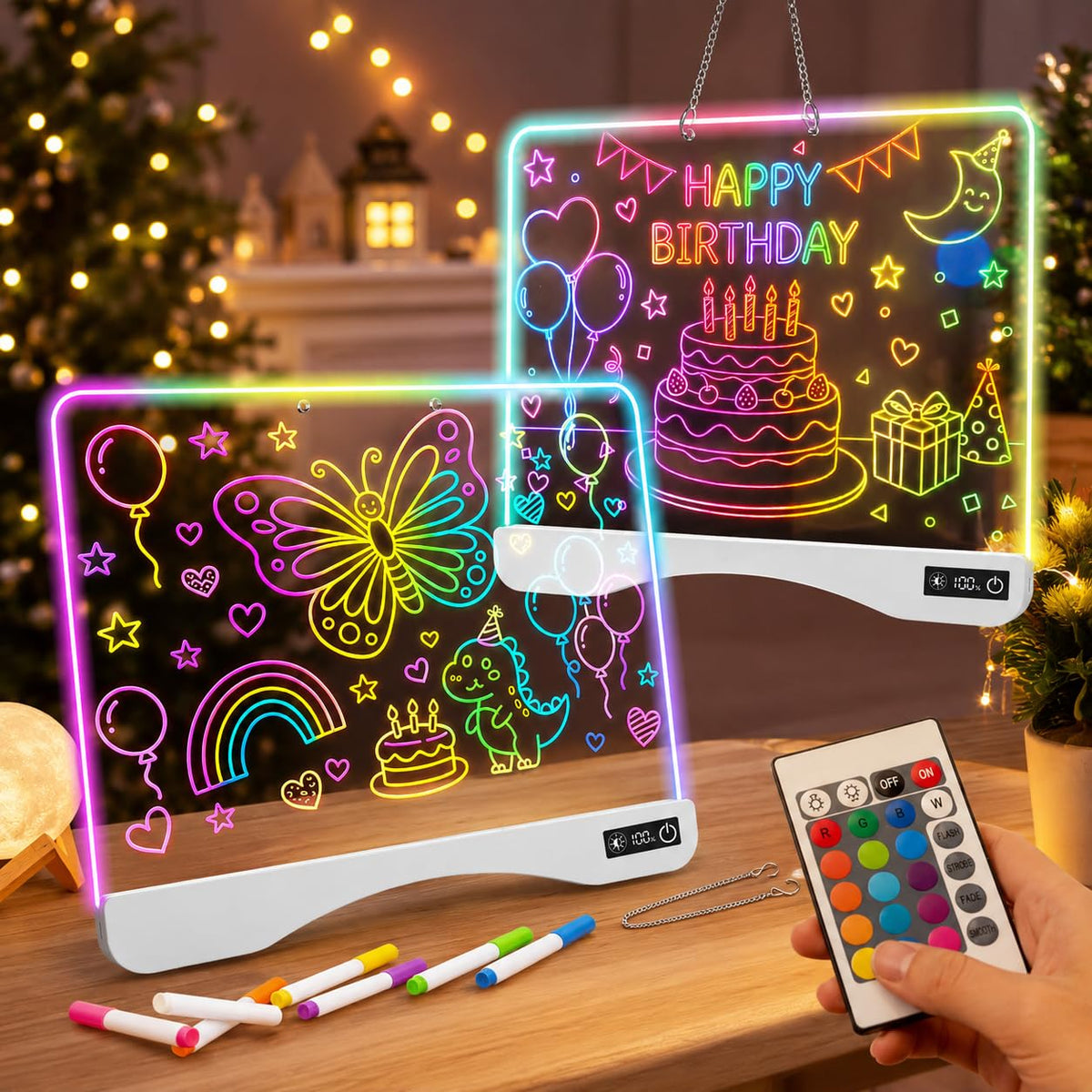 16.5 LED Drawing Board for Kids with Remote Control, Birthday Gifts for 3 4 5 6 7 812 Year Old Girl Boy Toys, Acrylic Light Up