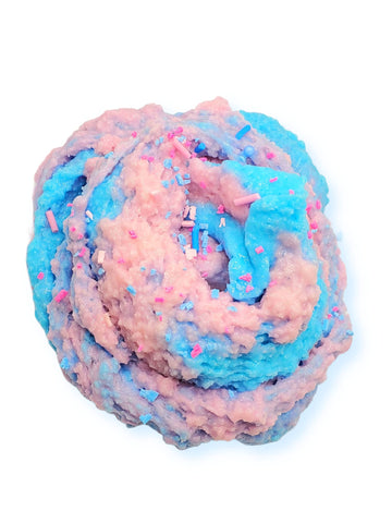 Cotton Candy Slushy Handmade Snow Fizz Crunchy Scented Slime 4oz - Hoshimi Slimes