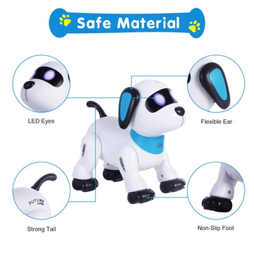 Yiman Remote Control Robot Dog Toy, Programmable Interactive & Smart Dancing Robots For Kids 5 And Up, Rc Stunt Toy Dog With Sound Led Eyes, Electronic Pets Toys Robotic Dogs For Kids Gifts,Pink