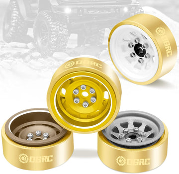 OGRC 1.0 Inch Brass Internal Beadlock Ring 92g Heavy Wheel Weighted Clamp Ring Fits RC Wheel Rims for TRX4M SCX24 1/18 1/24 RC C