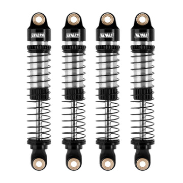 INJORA 59MM Threaded Shock Absorber Oil Damper for 1/18 RC Crawler Redcat Ascent18 Upgrade(Black Silver)