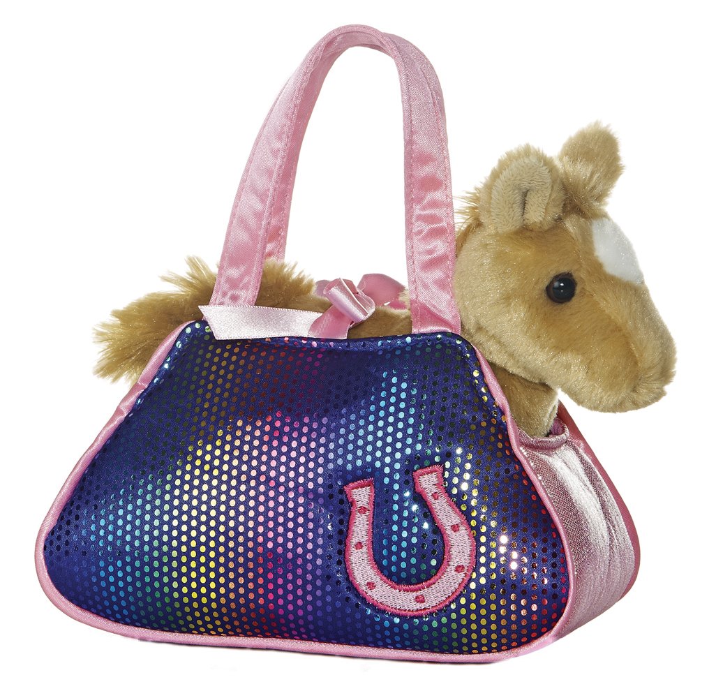 Aurora® Fashionable Fancy Pals™ Betsey Bling Stuffed Animal - On-The-Go Companions - Stylish Accessories - Purple 7 Inches