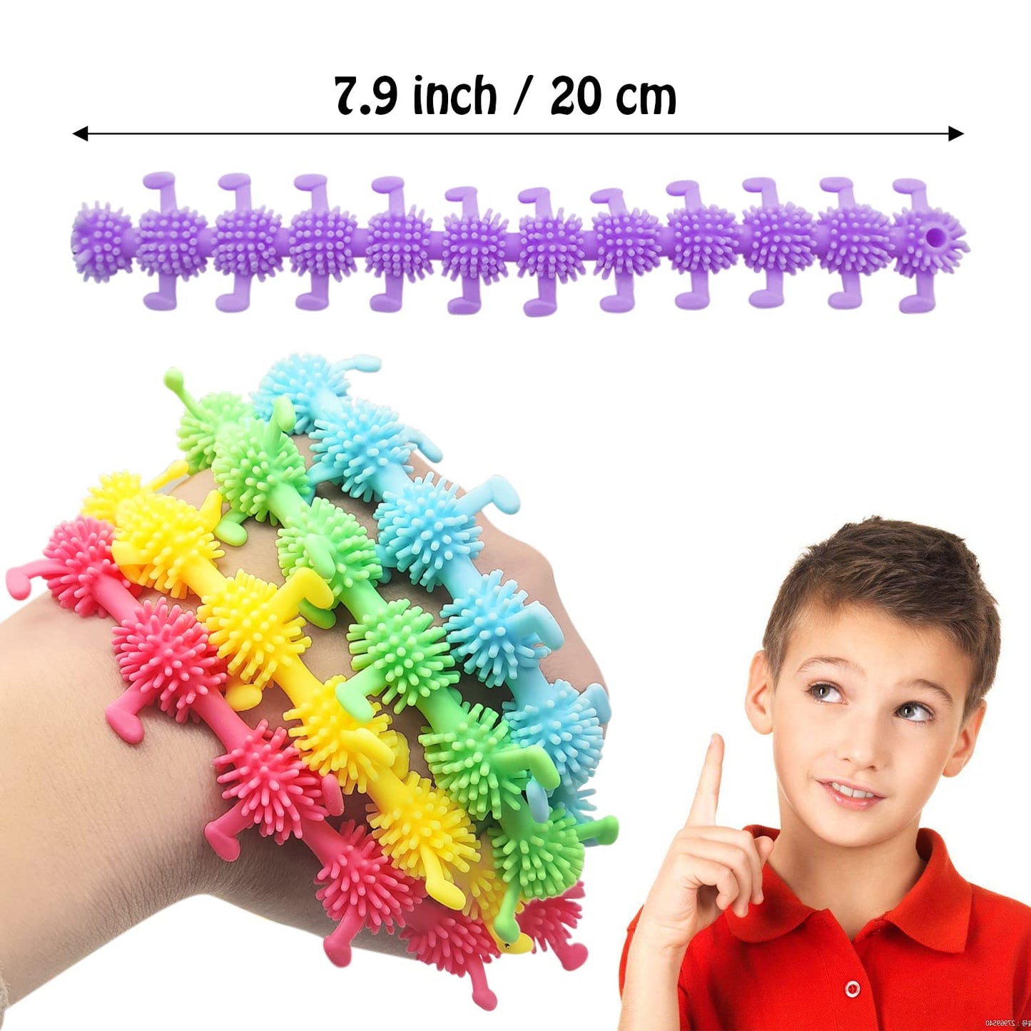 18 Pcs Stretchy String Fidget Sensory Toys,Relaxing Toys For Kids Ans Adults Stress Relief,Goodie Bag Fillers,Party Favor
