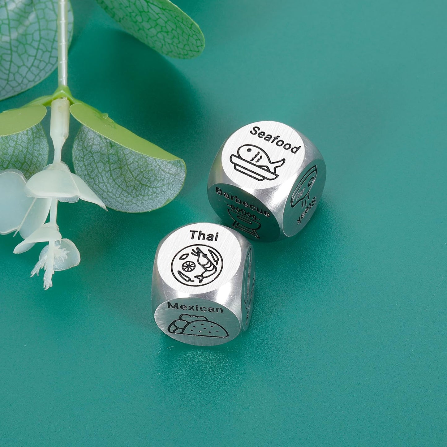 2PCS Food Dice for Couples Wedding Gifts for Newlyweds Bridesmaid Gifts Bachelorette Party Gifts Bridal Shower Gifts 11th Annive
