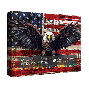 United States Flag Eagle Puzzles For Adults 1000 Piece, Usa Patriotic Faith Jigsaw Puzzle, Inspirational Country Bird Puzzle