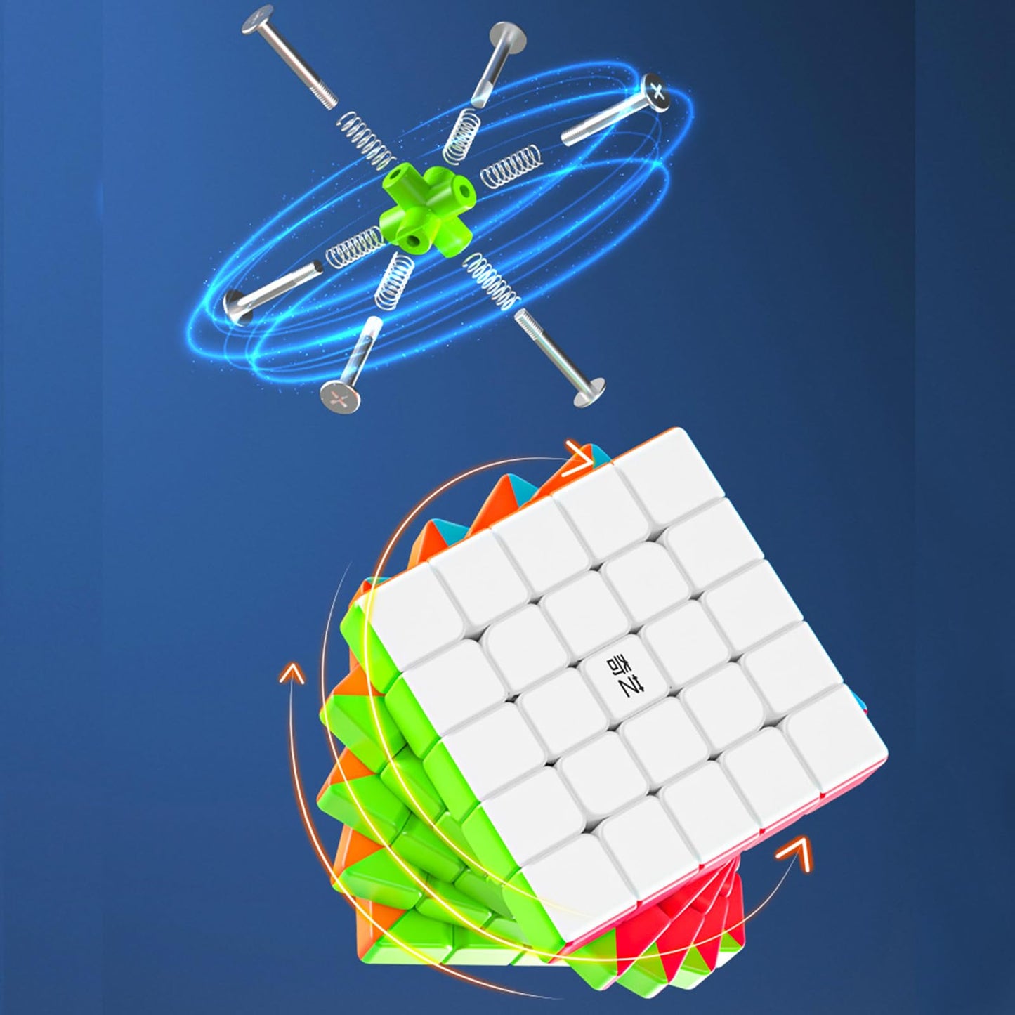 ZIOYCKL Speed Cube 4x4x4 - Qiyuan S2, Multi-colored, Durable ABS Material, Easy Turning Magic Puzzle Toy