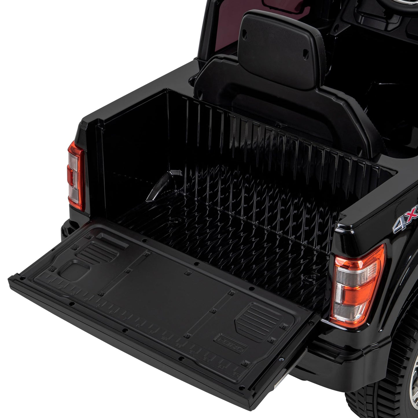 Huffy Ford F150 Platinum Black 6V Kids Ride On Truck, Real Led Headlights And Sounds, Ages 2-7, Max Weight 65Lbs, 2.5Mph Speed, Forward And Reverse, Large Durable Tires, Simple Wall Charging
