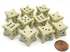Pack of 10 D6 6-Sided 18mm Bone Dice - Roll Dem Bones RPG D&D Dice