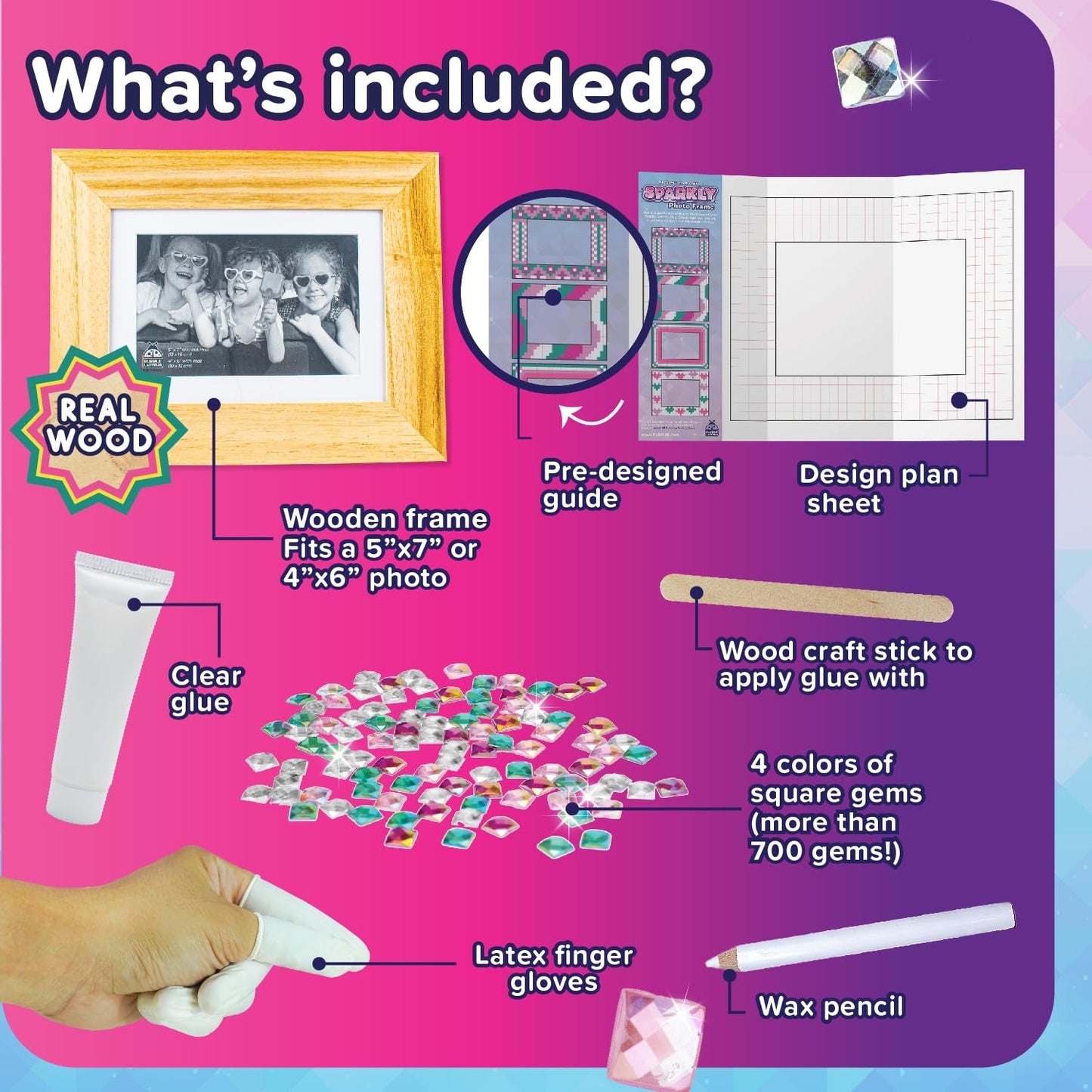 Purple Ladybug Kids Picture Frame Mosaic Kit - Fun Arts & Crafts Gift For Girls 6-12, Great For Birthdays, Valentine'S & Easter