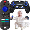 Hopeeye 2 Pack Remote Control And Game Controller Teething Toys For Baby 3 Months And Up, Chew Toys For Boys And Girls Gifts (Bl