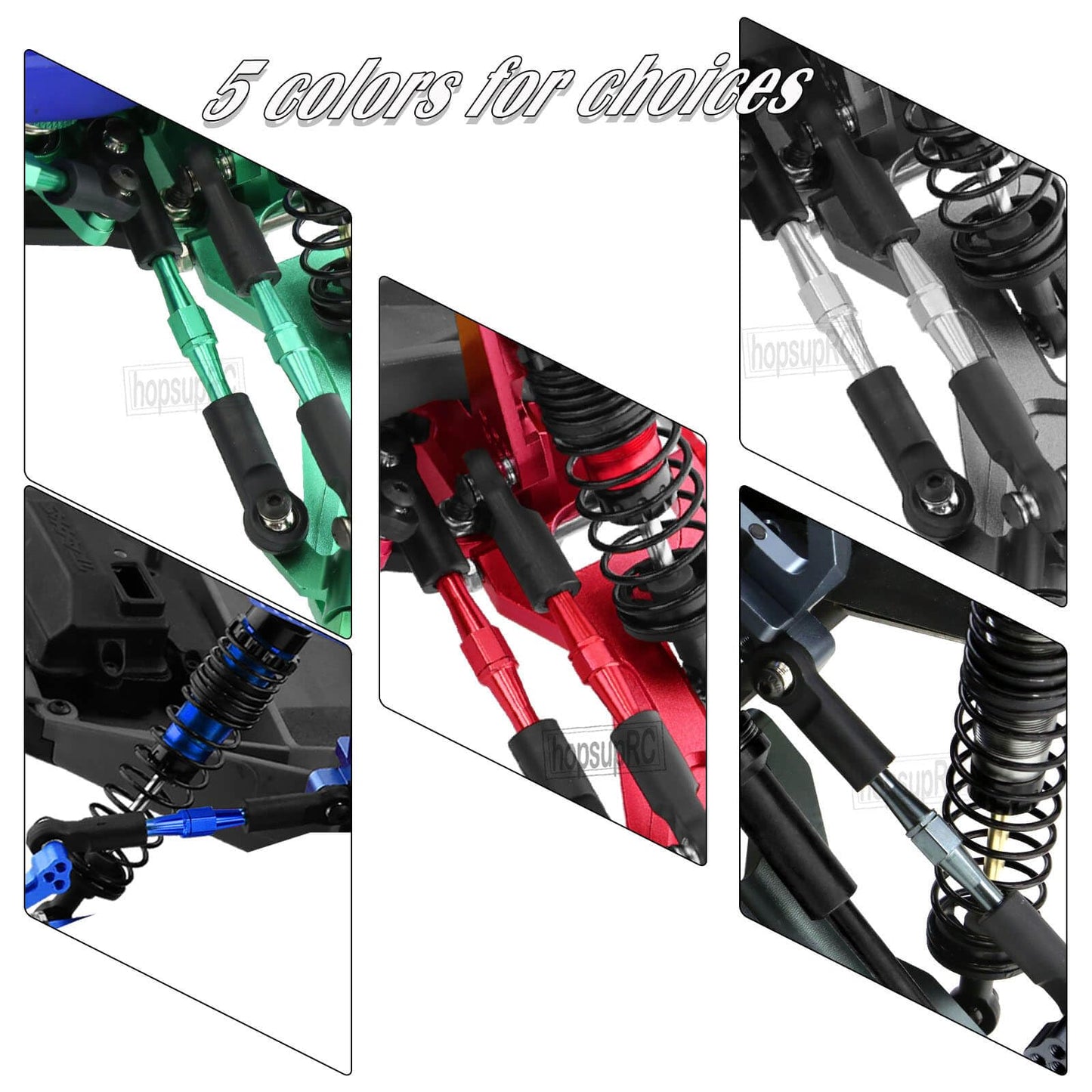 HopsupRC Adjustable Turnbuckles Upgrades Part for 1/10 Slash/Rustler/Stampede/Bandit VXL 4WD, Adjustable Turnbuckles Camber Link