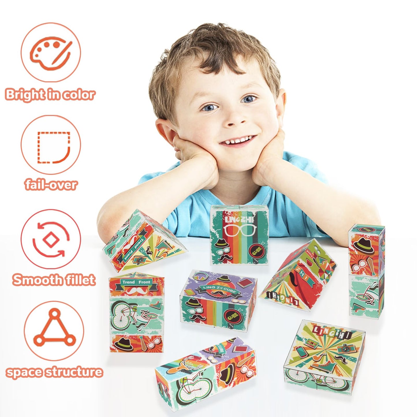 3D Magic Cube Toys Fidget Toy Infinity Magic Cube Brain Teaser Party Favors Birthday Gift Girls Boys Stress Relief Fidget Toys A