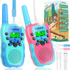 Vvinca Rechargeable Walkie Talkies For Kids, Long Range 22 Channels 2 Way Kids Walkie Talkie With Flashlight For Camping Hiking