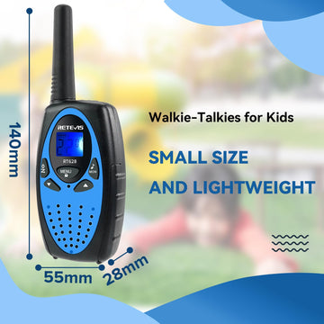 Retevis Rt628 Kids Walkie Talkies, Long Range 2 Way Radio 22 Channel, Durable Toy Birthday Gifts For 6-12 Year Old Boys And Girl