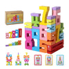 Bovvsky Wooden Number Building Blocks, Montessori-Inspired Wooden Number Building Blocks, Math Learning Toys For Kids Digital Ed