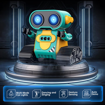 Hamourd Electronic Pets Robot Toys For Boys & Girls, Remote Control Robot Kids Toys, Auto-Demo, Gesture Sensing, And Multiple Eye Light Auto Modes, Flexible Arms, Dance, Music, Boys Toys