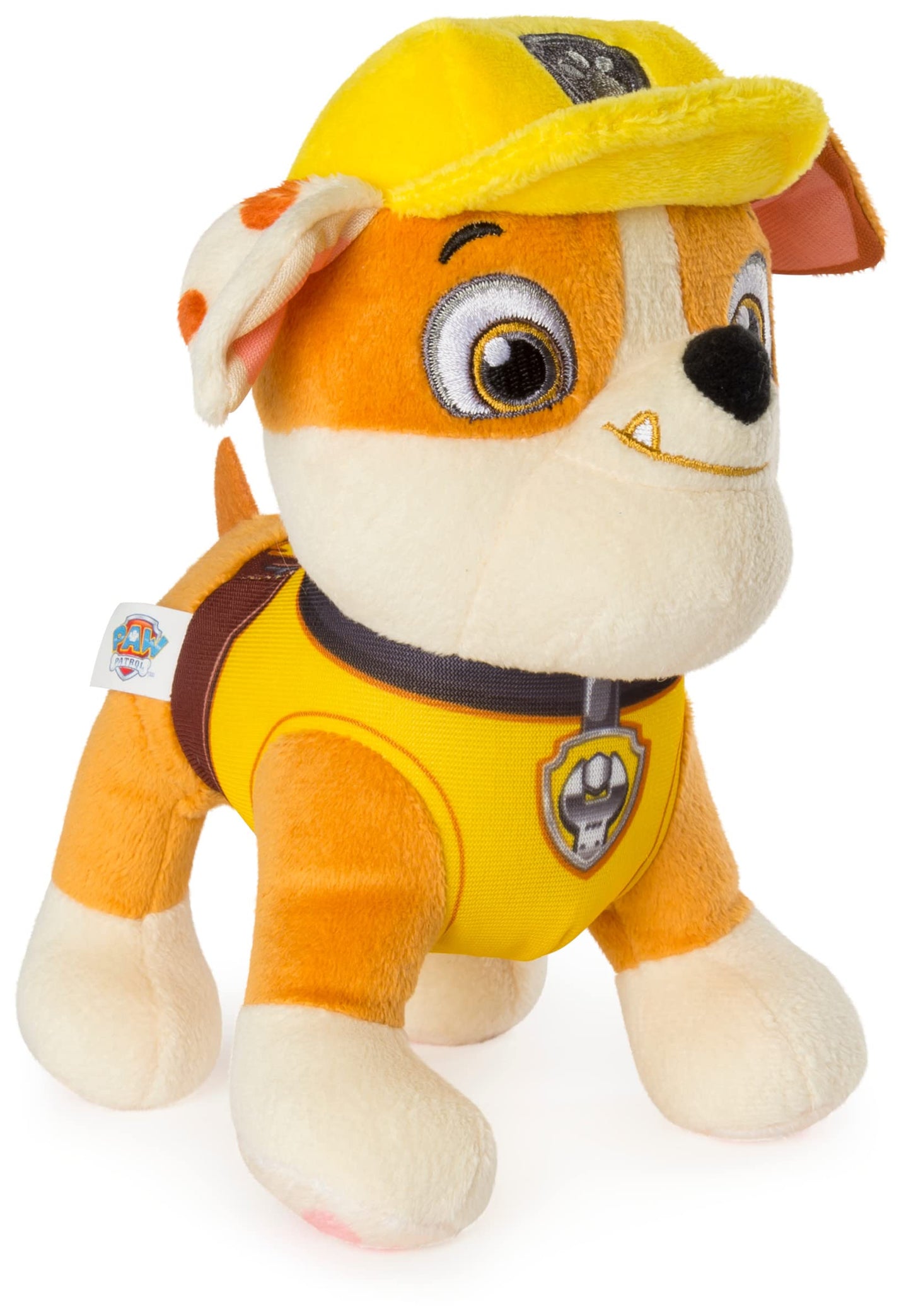 Paw Patrol 8” Rubble Plush Toy - Soft Plush with Stitched Details for Ages 3+