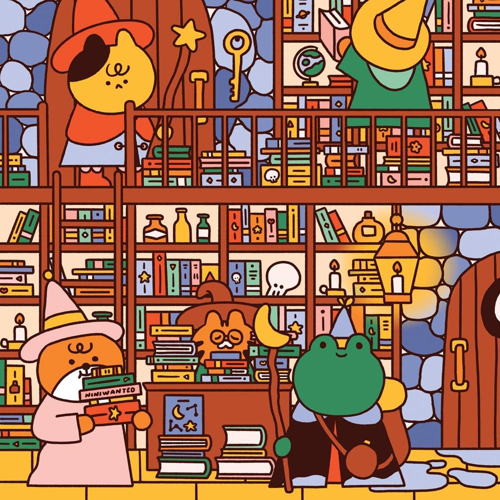 Mudpuppy'S The Wizard'S Library 500 Piece Family Puzzle, Colorful And Bold Illustrations, Provides Hours Of Puzzling Fun, Perfec