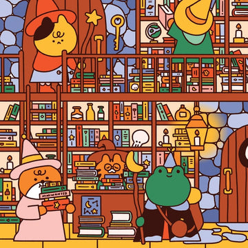 Mudpuppy 500 Piece Puzzle - The Wizard's Library, Colorful Illustrations, Cardboard, Perfect for Ages 8+