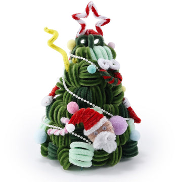 Caydo 300 Pieces Green Pipe Cleaners Craft Supplies Chenille Stems for DIY Craft Projects Christmas Decorations, 6mm x 12inch