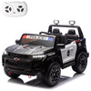 Luibas Police Car Ride On 24V 4Wd 2-Seater Battery Powered Licensed Chev-Rolet Kids Ride On Truck Electric Car With Remote Contr