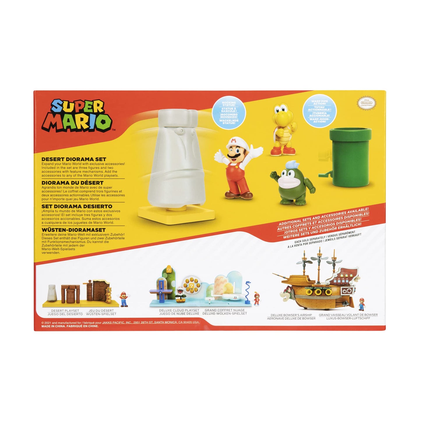 Super Mario Action Figure Playset 2.5-Inch Desert Diorama Set