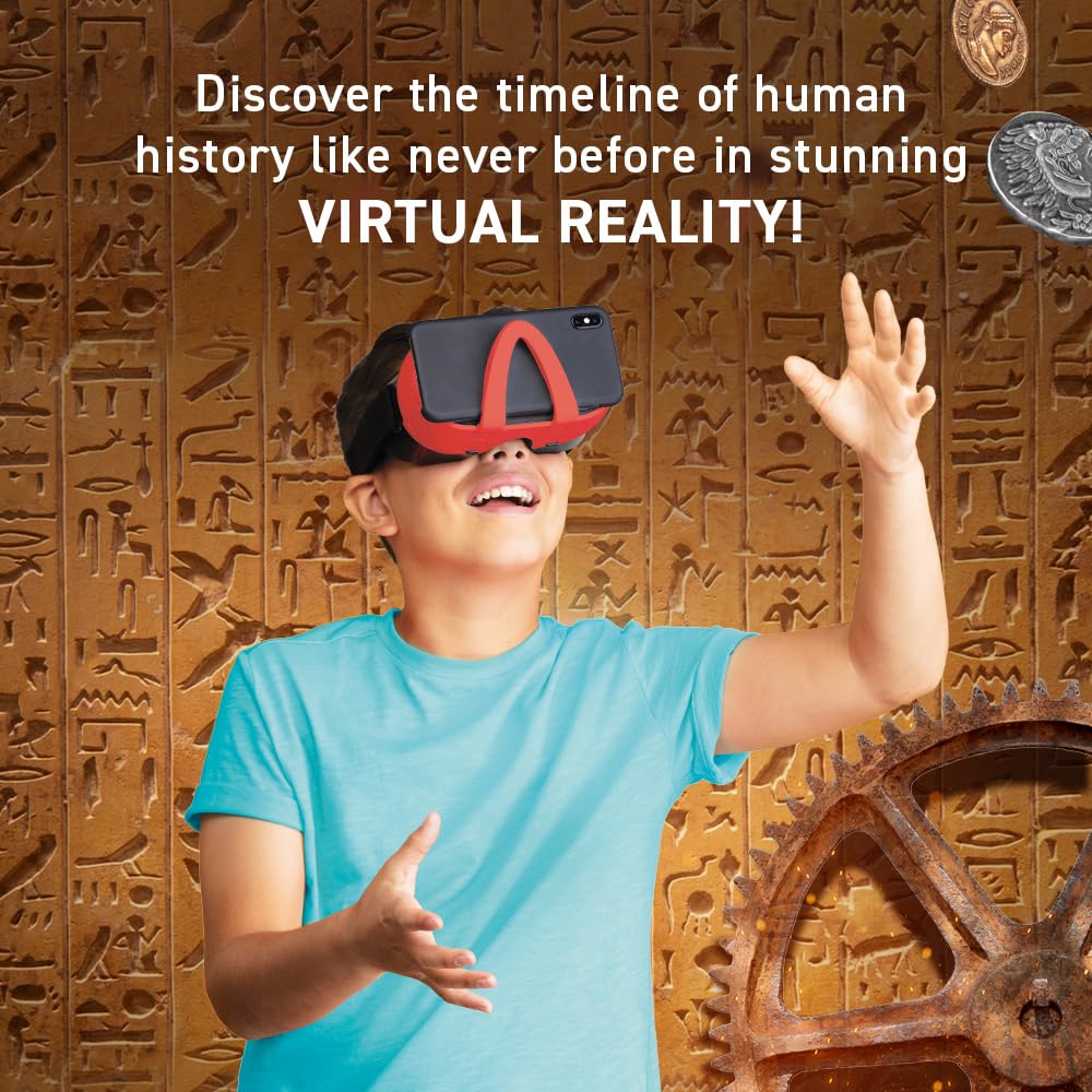 Abacus Brands Virtual Reality History! - Illustrated Interactive Vr Book And Stem Learning Activity Set - For Ages 8 And Up