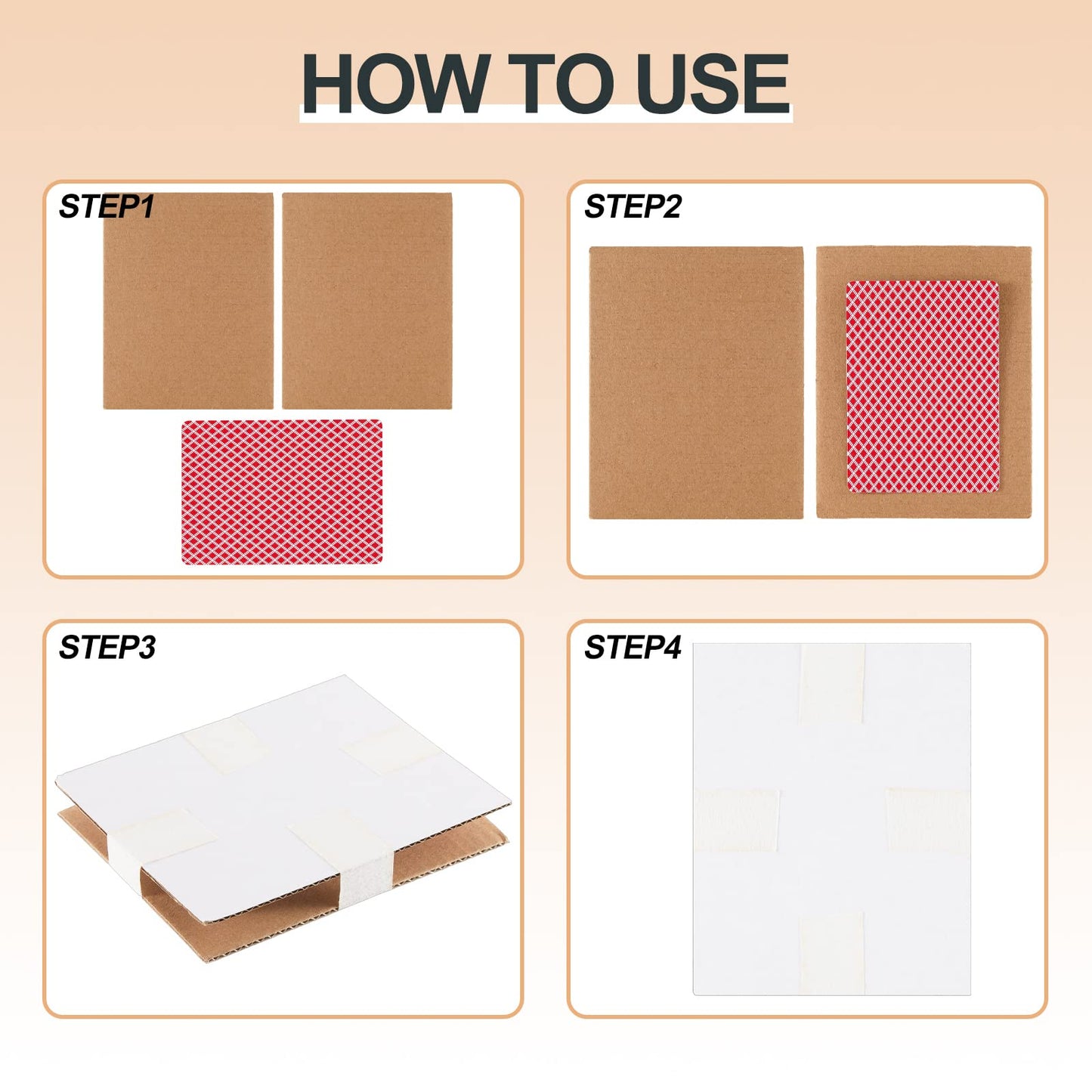 200 Pieces Trading Card Shipping Protectors 4.5 X 3.5 Inches Trading Card Packaging Cardboard Mailing Protector Trading Card Folders Mail Shipping Stiffeners, Cardboard Divider