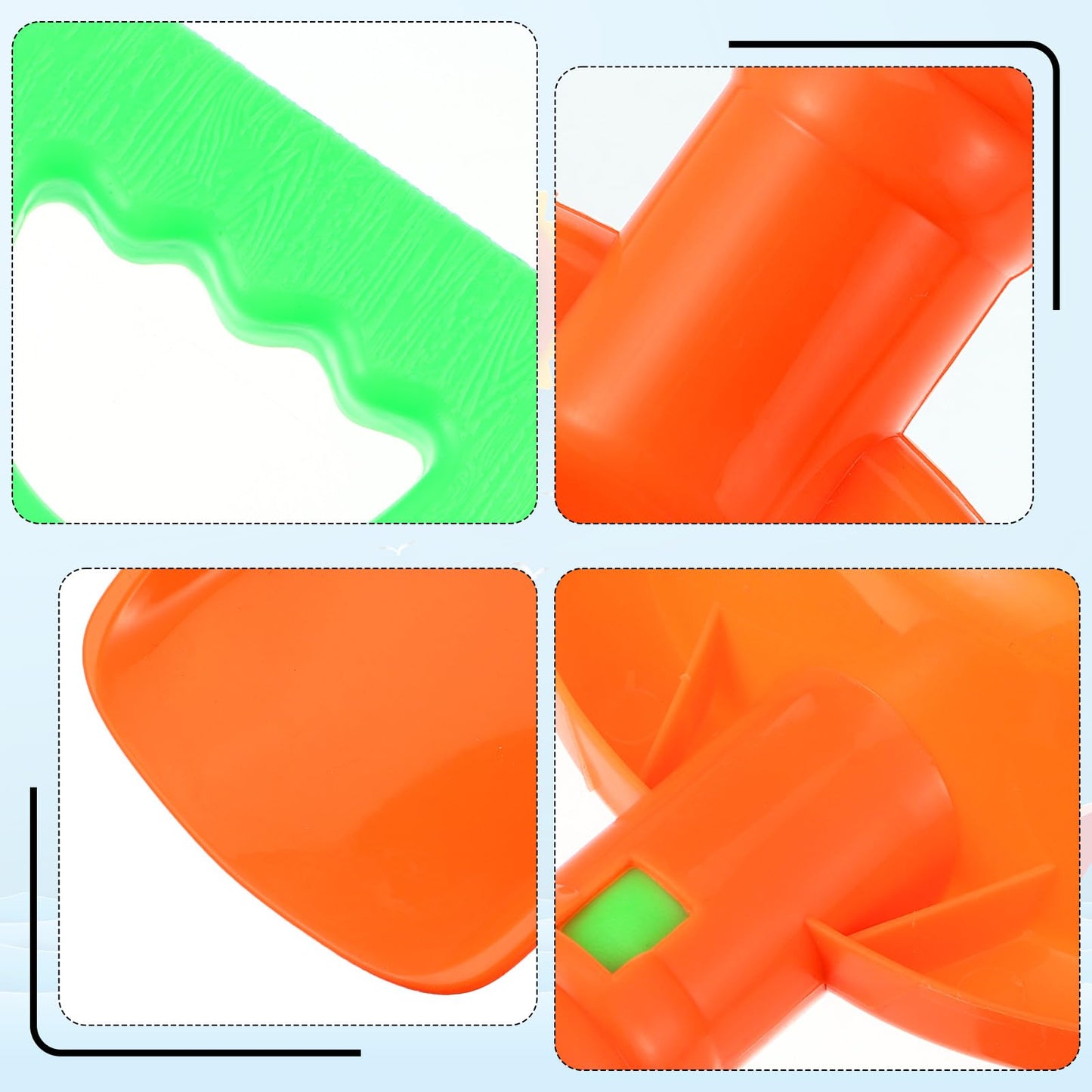 Skylety 8 Pieces Kids Beach Sand Shovels Colorful Plastic Rake Beach Sand Sifter Toy Shovel For Teens Garden Snow Beach Toys(Cut