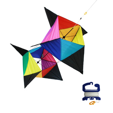 WindNSun Supersize Revolution Polyester Ripstop 3D RotoBox Spinning Kite, 36 inches
