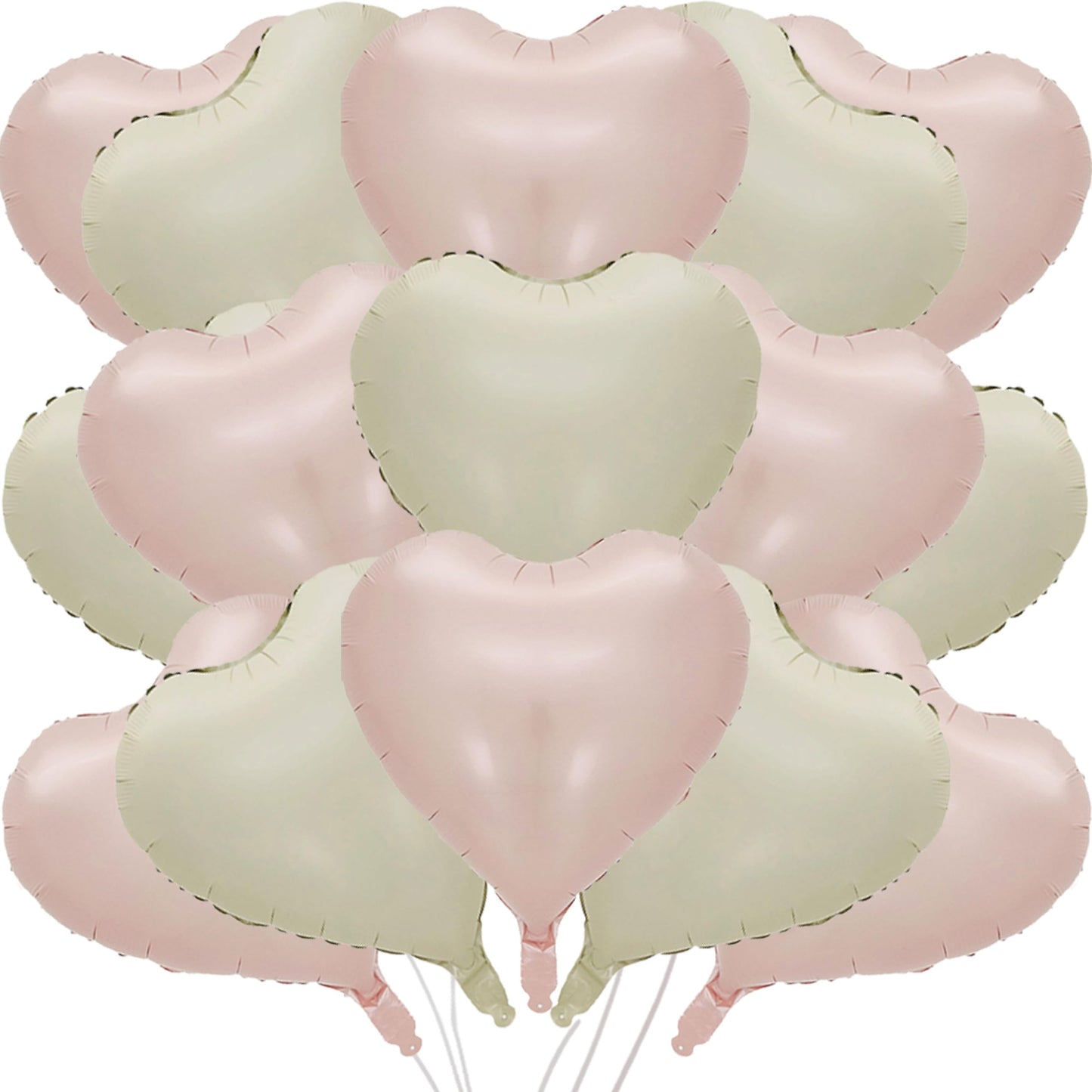 30 Pcs Cream Baby Pink Heart Balloons 18In Heart Shaped 18 Inch Balloons Helium Mylar Balloons Foil Balloon Decoration For Women
