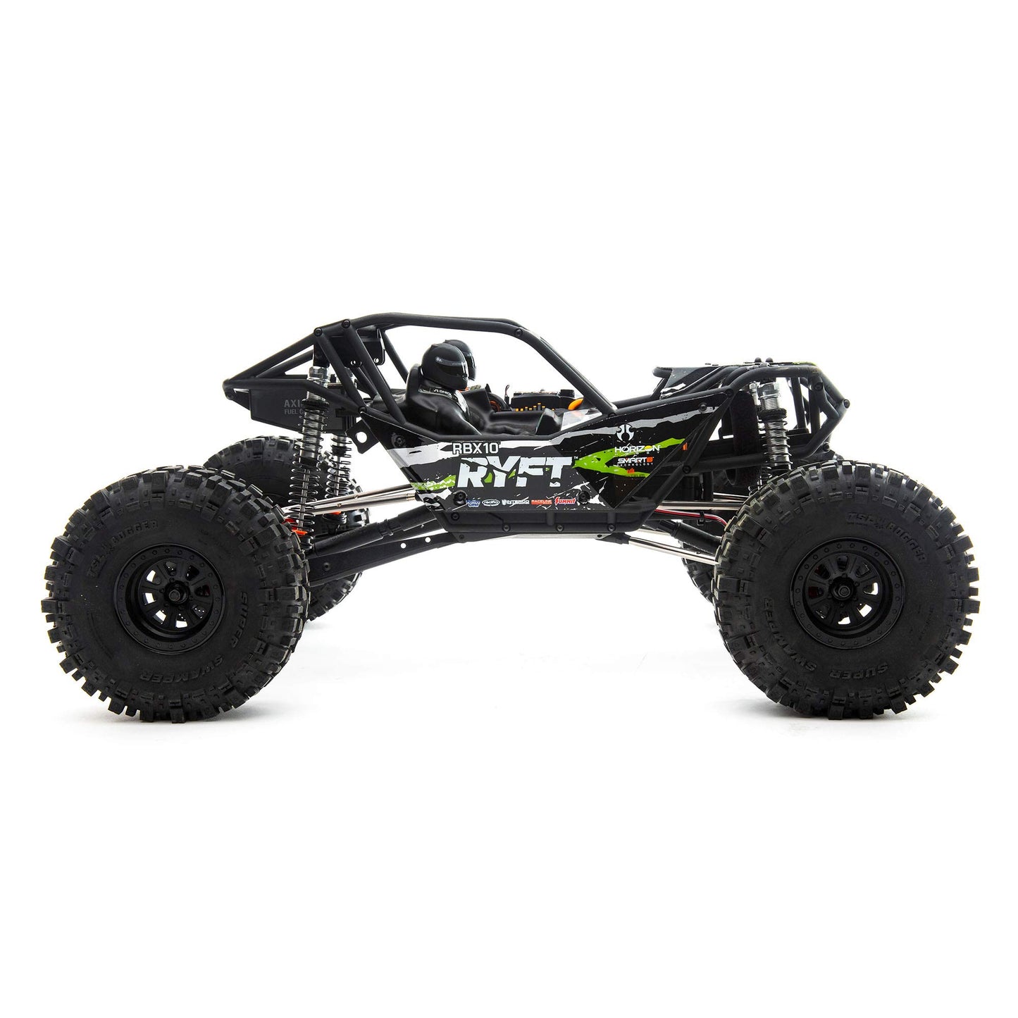 Axial 1/10 RBX10 Ryft 4WD Brushless Rock Bouncer RTR, Black, 28.4 inches, Model AXI03005T2, Plastic (Battery and
