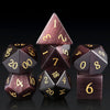 Gemstone D&D Dice DNDND 7 PCS Purple Cat's Eye Dice with Grogeous Gift Case for DND Dungeons and Dragon Table Game (Purple Cat's