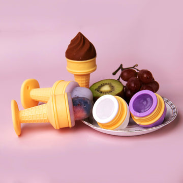 Smily Mia Baby Fruit Food Feeder & Teether Combo, BPA-Free Silicone, Brown, Model M12033R-1, 3 Months+
