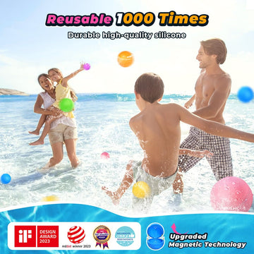 18Pcs Reusable Water Balloons, Pool Toys For Boys And Girls, Beach Outdoor Activities Water Toys For Kids Ages 3-12, Summer Wate