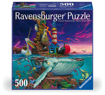 Ravensburger 500 Piece Jigsaw Puzzle - Oceanic Refuge Art by Dulk, Multicolor, 18.50 x 18.50in, Premium Cardboard