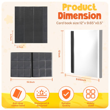 Card Binder 9 Pocket Trading Card Album Folder 20 Pages 360 Card Capacity Sports Card Binder enhanced Card Binders Compatible with MTG TCG Baseball Cards (White)