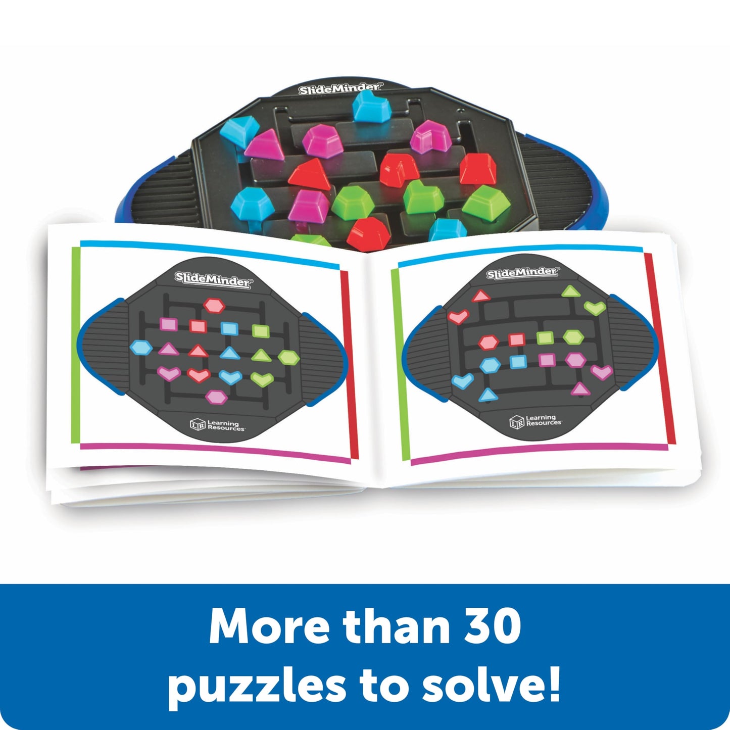 Learning Resources Slideminder Brain Teaser Puzzle Game, 3D Puzzle, Slide Puzzle For Kids, Brain Teasers, Fidget Toy, Travel Gam